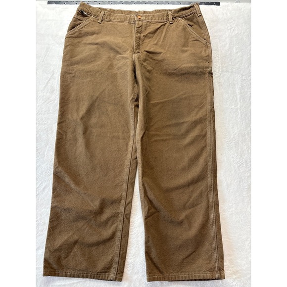 Carhartt FR Pants Mens 42x30 Tan 2112 Cat 2 Straight Relaxed Flame Resistant - Picture 1 of 9